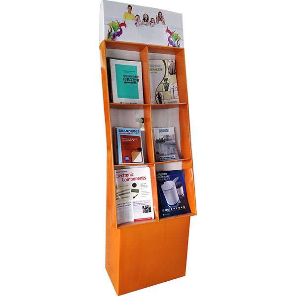 Customized Cardboard Book Display Racks Lanshow