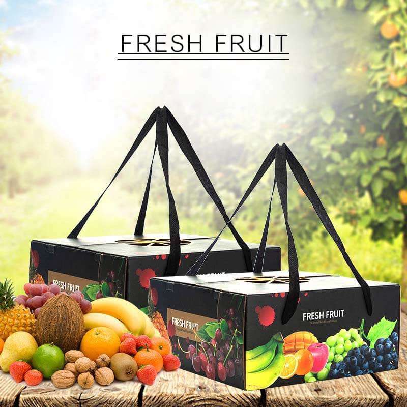 Wholesale Fruit Gift Packaging Box Peach Grape Portable Corrugated