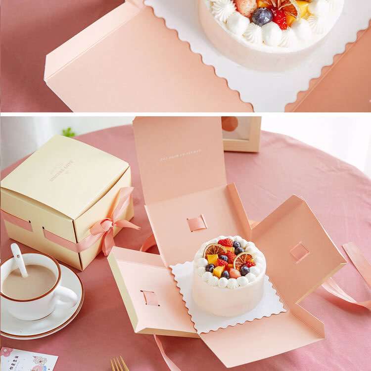 Pink Cake Boxes For Ice Cream Cake Pancakes 5Inch Cake