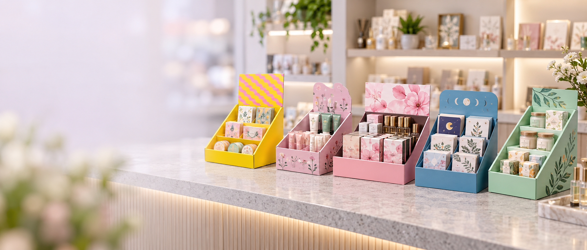 Counter display design visualization based on existing Holidaypac product structures