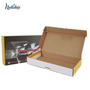 Shipping  Wholesale Different Sizes Colorful Printing Corrugated Cardboard microphone electronics Custom Mailer Box