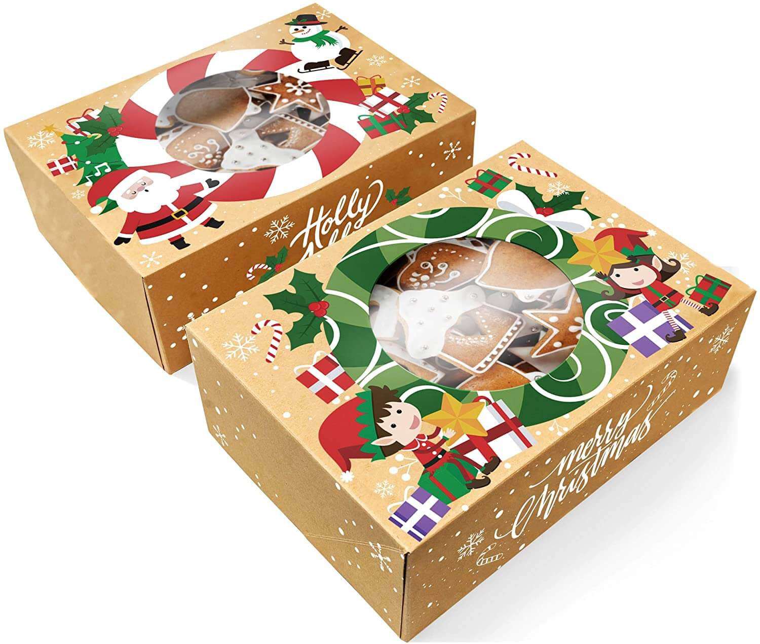 Christmas Nesting Gift Boxes with Lids, 10 Sizes for Holiday Decor