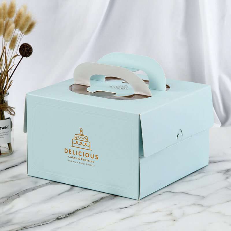 7.Blue portable cake box