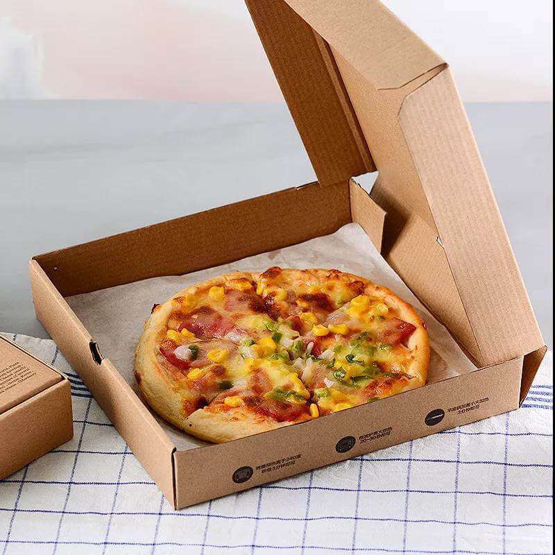 Customized Wholesale Logo Eco-friendly Flip-open Pizza Box Design