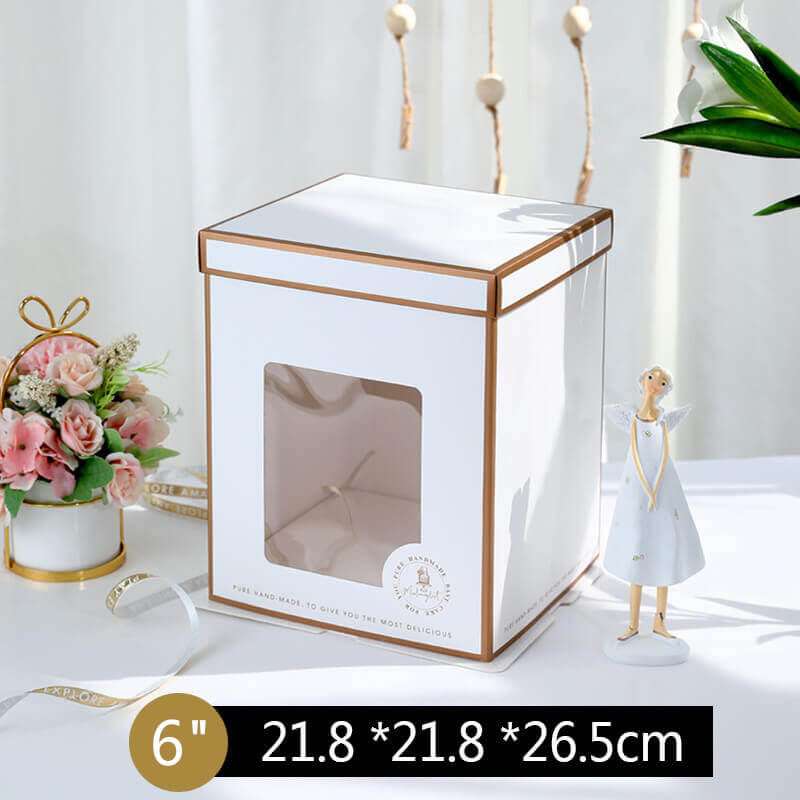 6.White square cake box