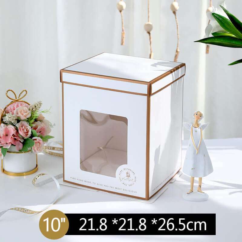 8.White square cake box