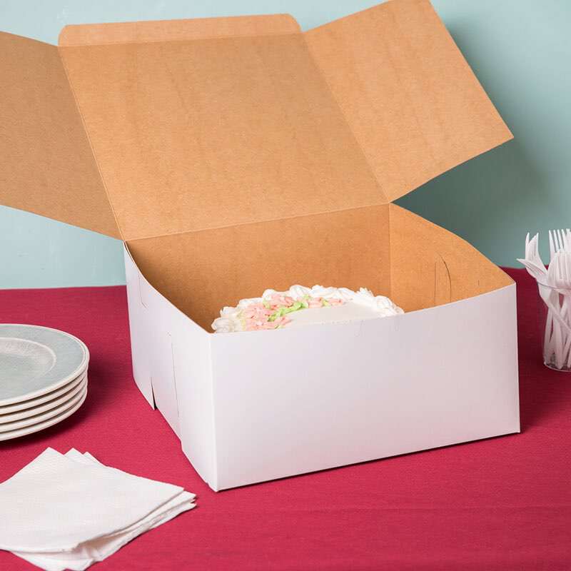 1.White cardboard cake box