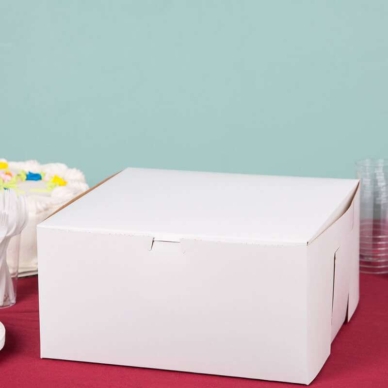 2.White cardboard cake box