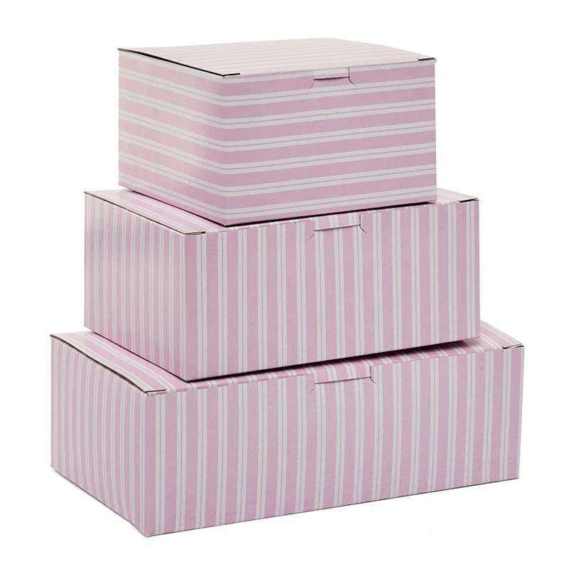 4.pink & white stripe pastry boxes