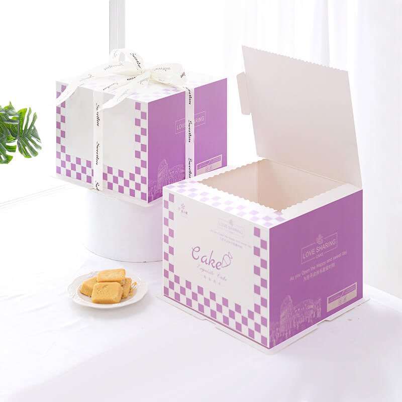 1.Purple cake box