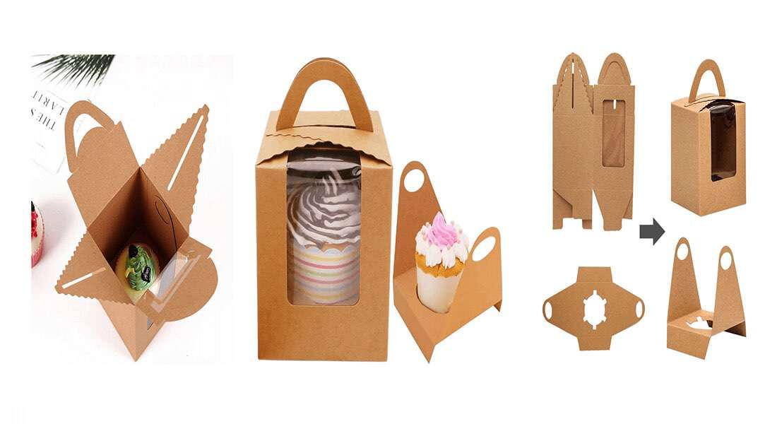 2.cupcake kraft boxes