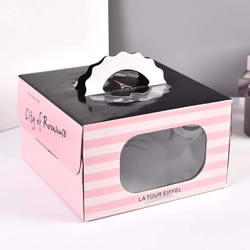 1.black pink cake boxes