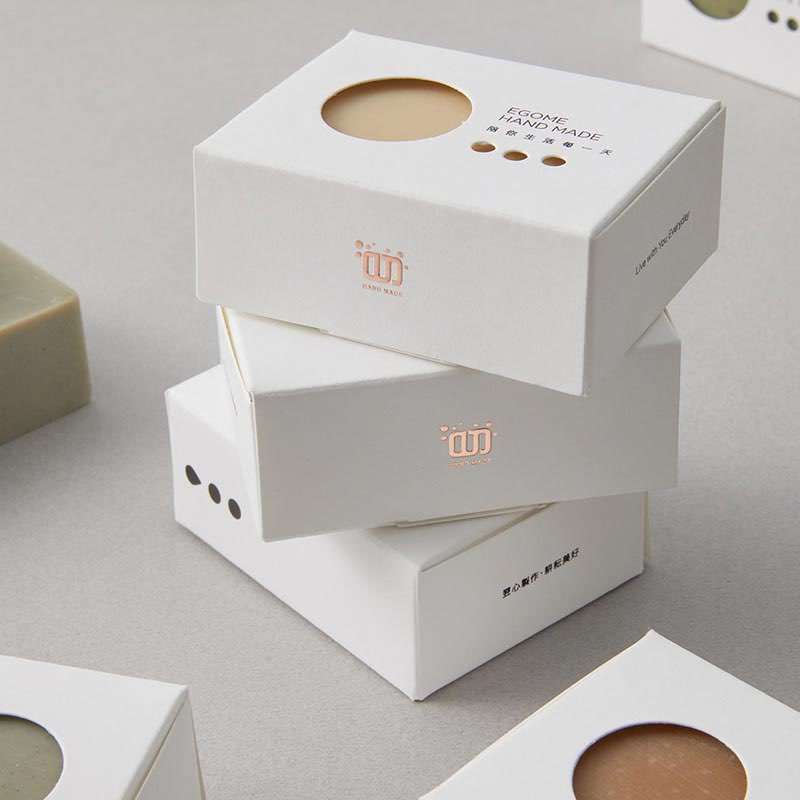 Wholesale Custom Soap Boxes For Handmade Soap Bulk With Window White Soap Boxes