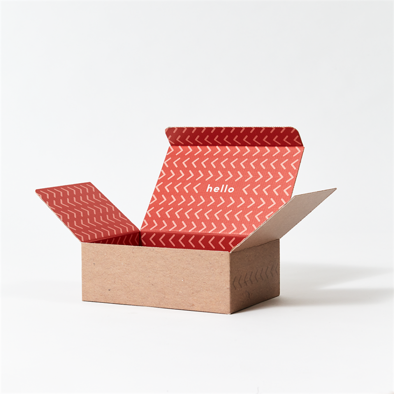 Eco-friendly custom logo luxury shipping cardboard kraft paper packaging gift card mailing box