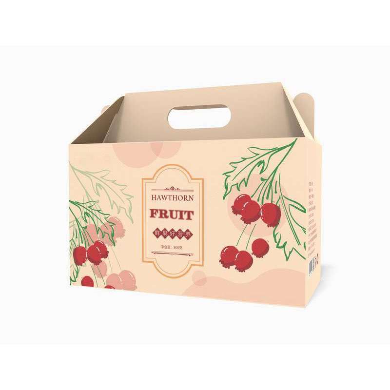 Custom Dustproof Fruit Corrugated Paper Box With Handle