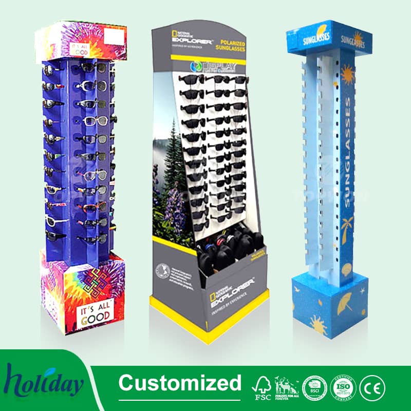 Custom Retail Hanging Paper Eyewear Display Rack Sun Eye Glasses ...