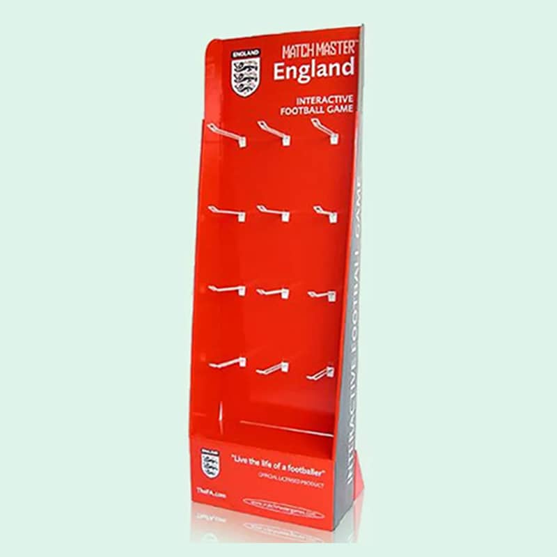 Custom Cardboard Floor Display With Hook For Pet Leashes, Hook Floor Display Racks For Pet Shop - Holidaypac