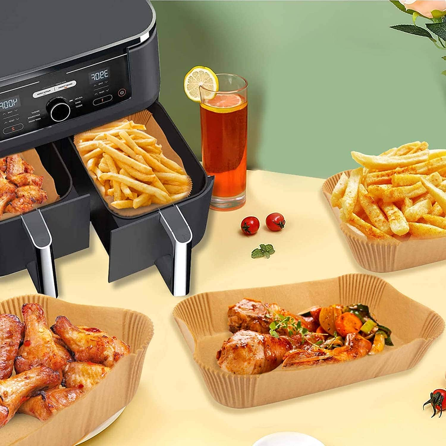 Air Fryer Liners Ninja, Ninja Air Fryer 2 Baskets