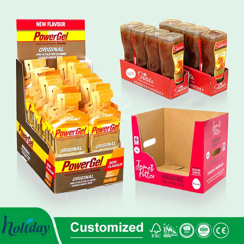 Custom Retail Store Promotion Paper Display Racks POP Free Standing Floor Corrugated Stand Cardboard Display - Holidaypac
