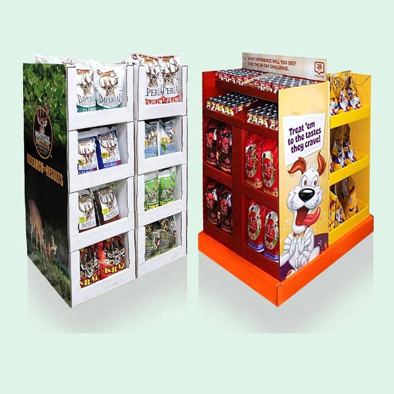  Cardboard Pet Product Dog Cat Store Shop Food Toy Display Rack - Holidaypac