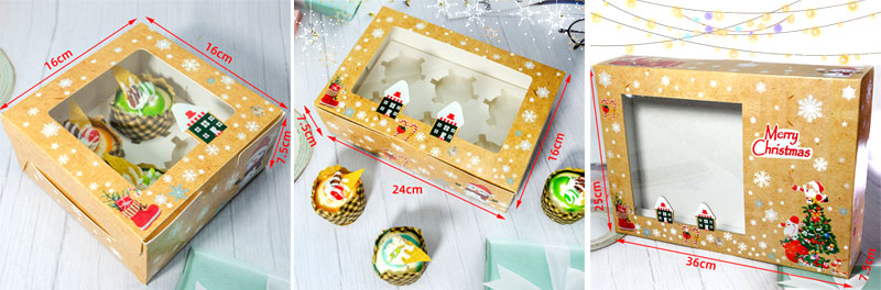 Christmas cookie cupcake box