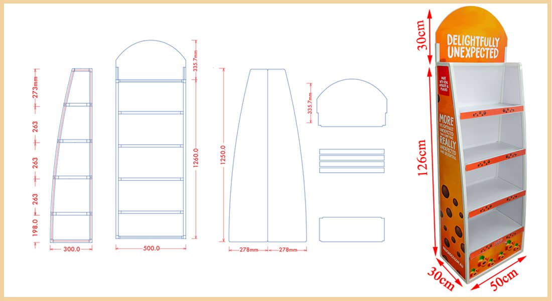  pp extrusion display stand 