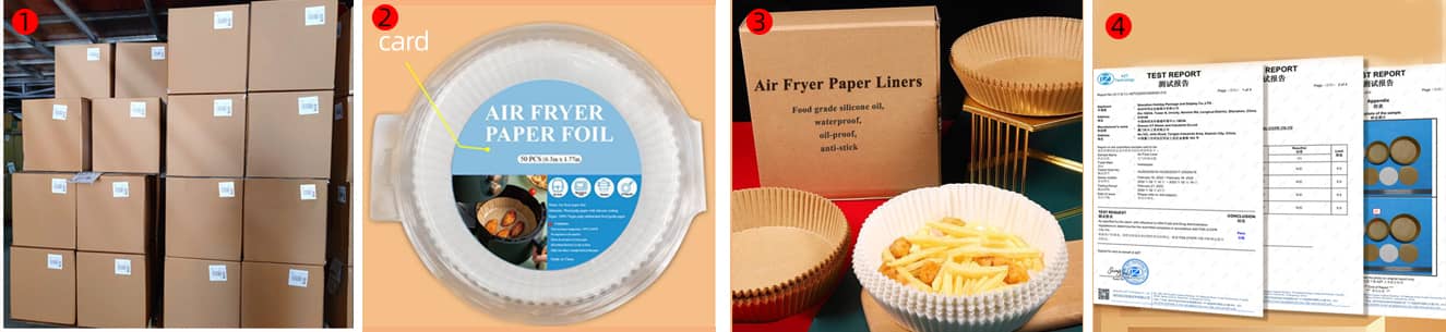 Air Fryer Paper Liners Disposable: 300pcs Oil Proof Parchment Sheets Round,  Airfryer Paper Basket Bowl Liner for Baking Cooking Food 