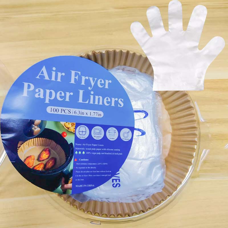 100pcs/50pcs 16/20cm Air Fryer Disposable Paper Liner Non-Stick Mat Round  Paper Baking Mats