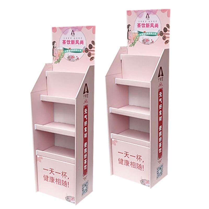 Strong Stable Cardboard Tea Display Rack