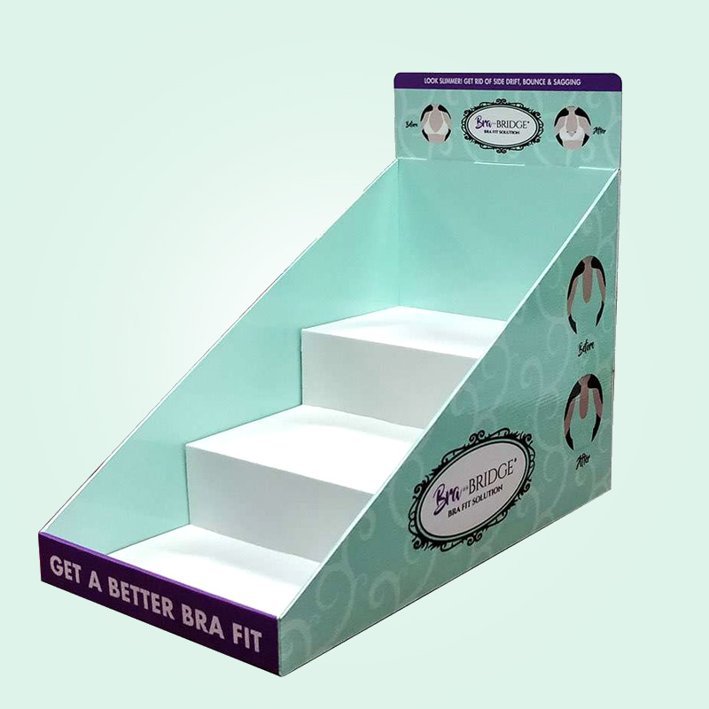 Holiday Bra Ribbon Display PDQ Stand Paper Bound Wrap Display/Corrugated Paper Cardboard Counter Top Displays