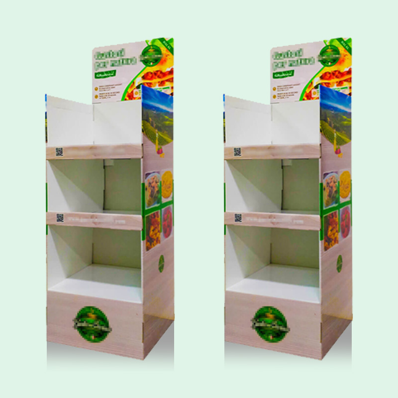 Factory POP Promotional Printed Corrugated Cardboard Display Stand Custom HLD-YPZ32