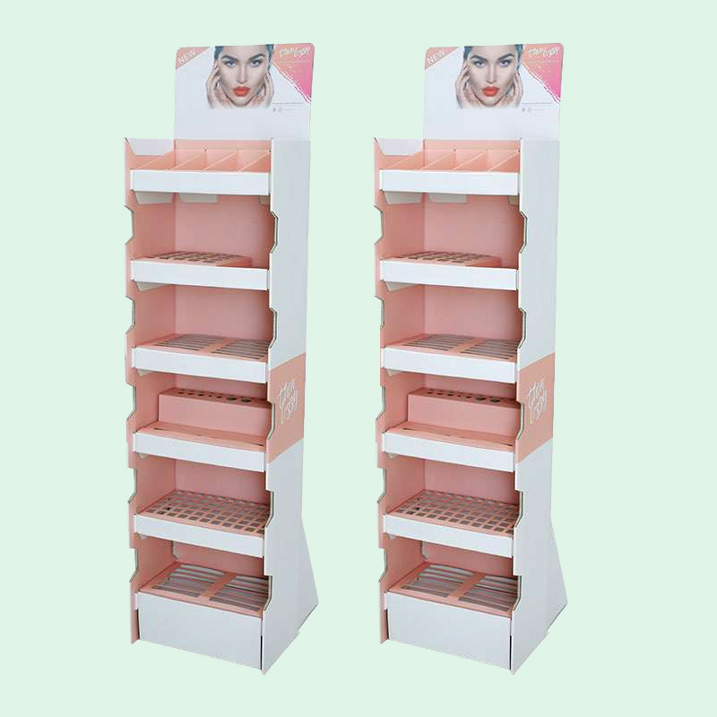 Shop Promotion Cardboard Floor Standing Pop Up Display Rack