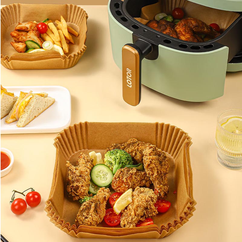 2022 New Square Air Fryer Disposable Paper Liner Food Level Non-stick Pan  Oil Paper Food