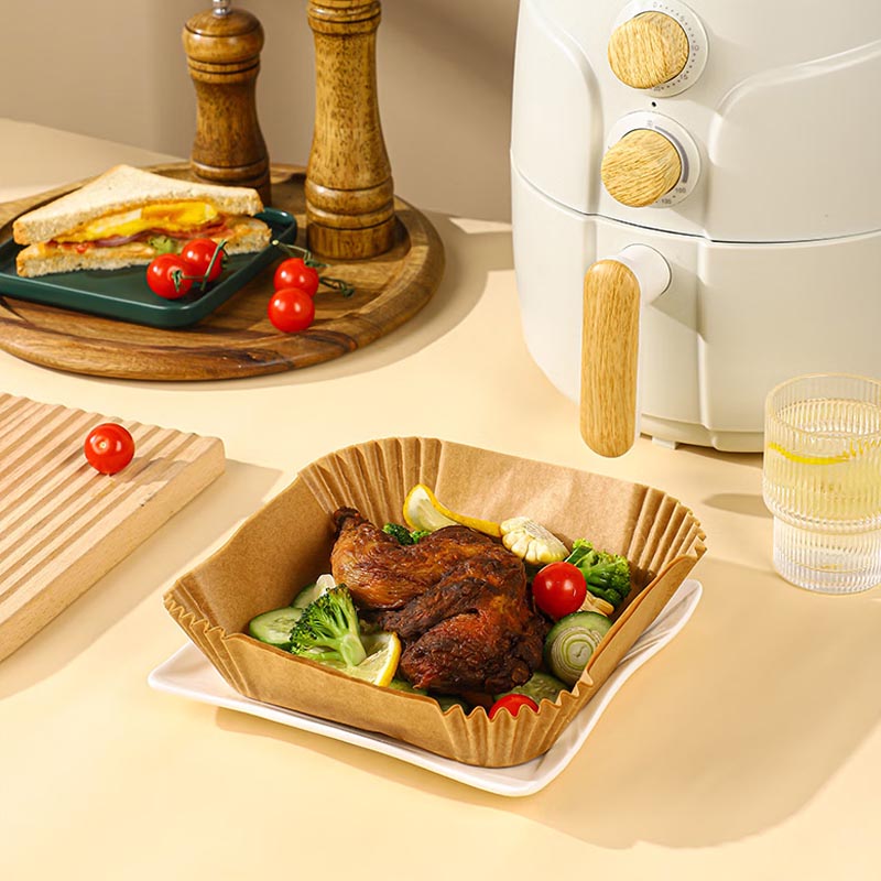 Air Fryer Disposable Paper Liner Air Fryer Natural Parchment Paper  Non-Stick Air Fryer Liners