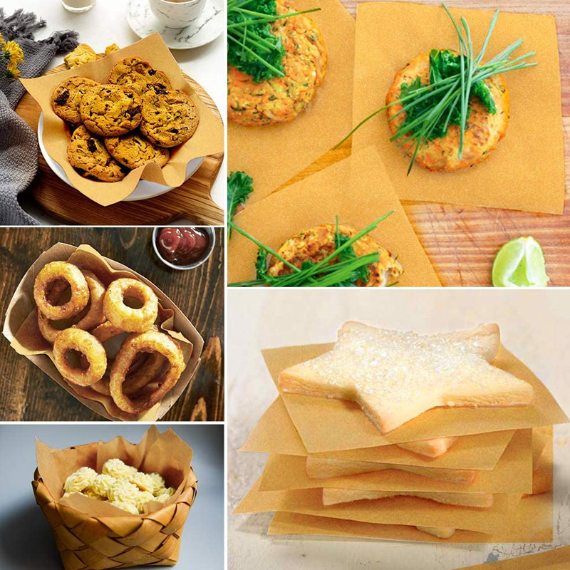 Wholesale Unbleached Parchment Paper Squares Non-Stick Wax Paper Sheets for Separate Burgers Cookies & Other Foods When Storing Freezing