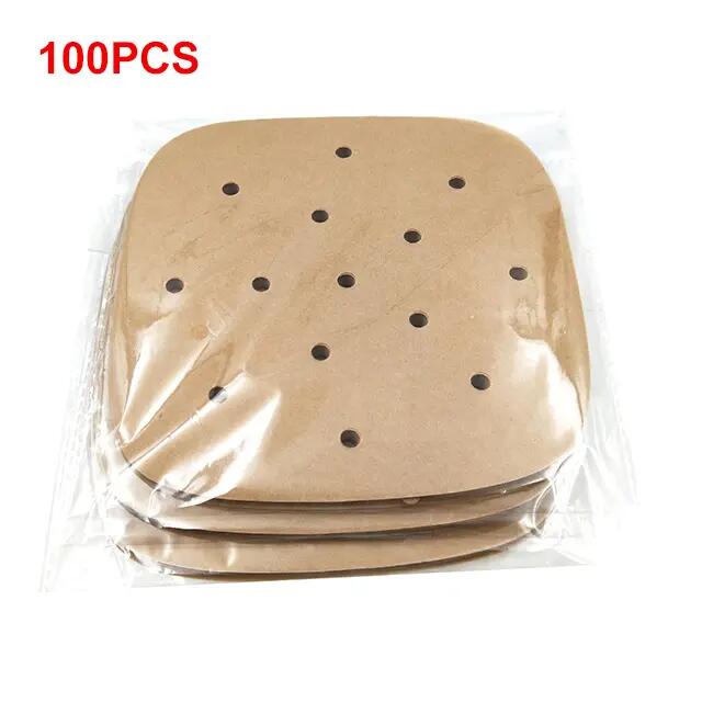 Wholesale Disposable Air Fryer Liners High Temperature Perforated Parchment Paper For Baking Cookies Cooking Air Fryer Grilling 100Pcs