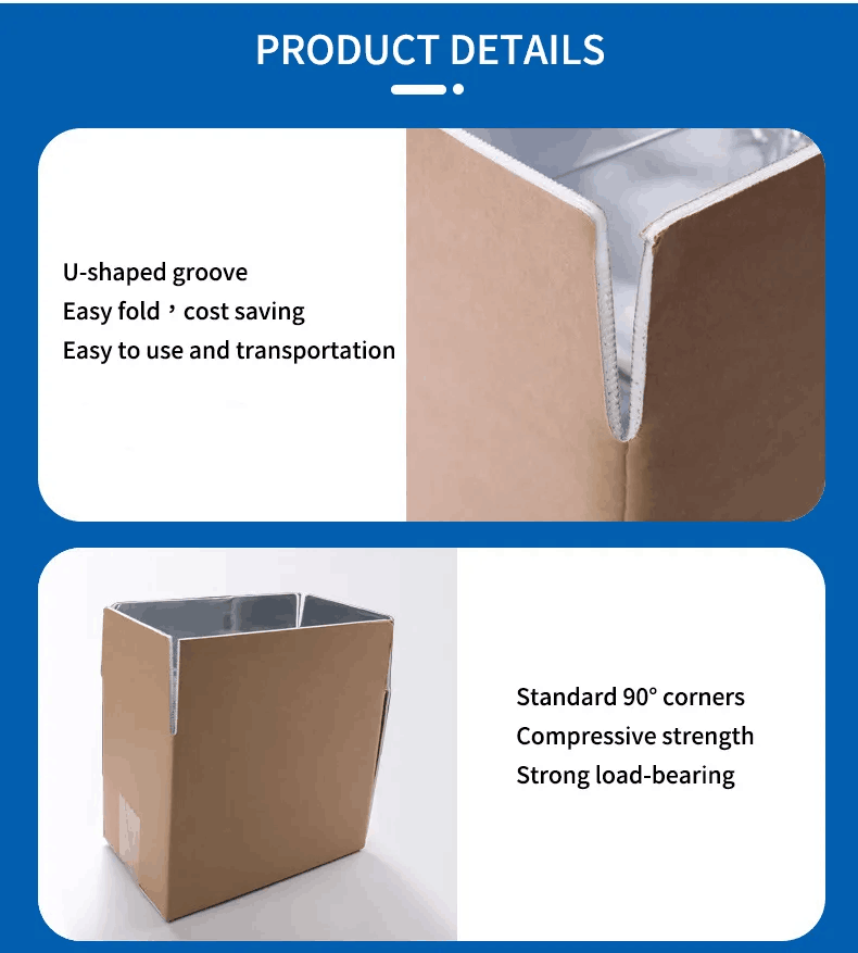 Customizable Foldable Catering Food Thermal Insulation Transport Boxes Aluminum Foil Foam Insulated Shipping Box