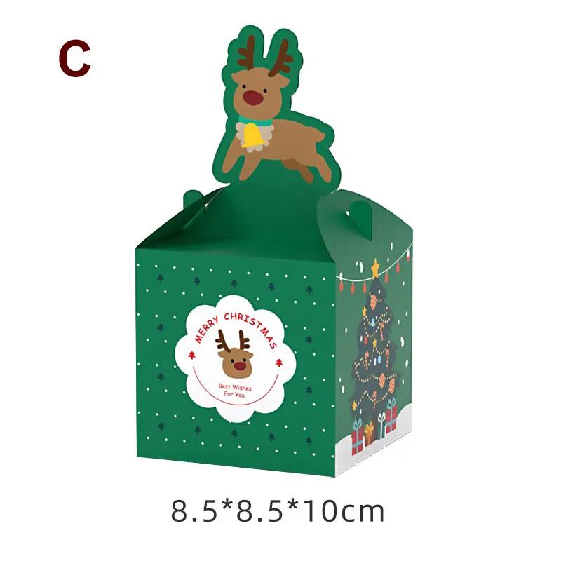 Drop Shipping Wholesale Hot Sale Santa Christmas Eve Tree Gift Paper Packaging Christmas Box For Cookie Chocolate Sweet Candy
