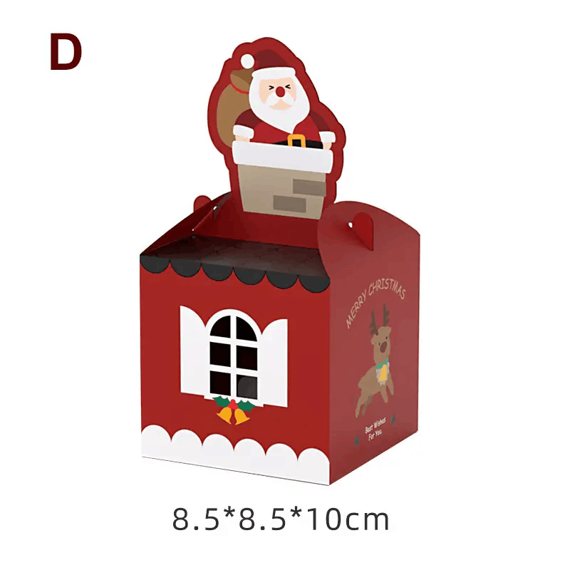 Drop Shipping Wholesale Hot Sale Santa Christmas Eve Tree Gift Paper Packaging Christmas Box For Cookie Chocolate Sweet Candy