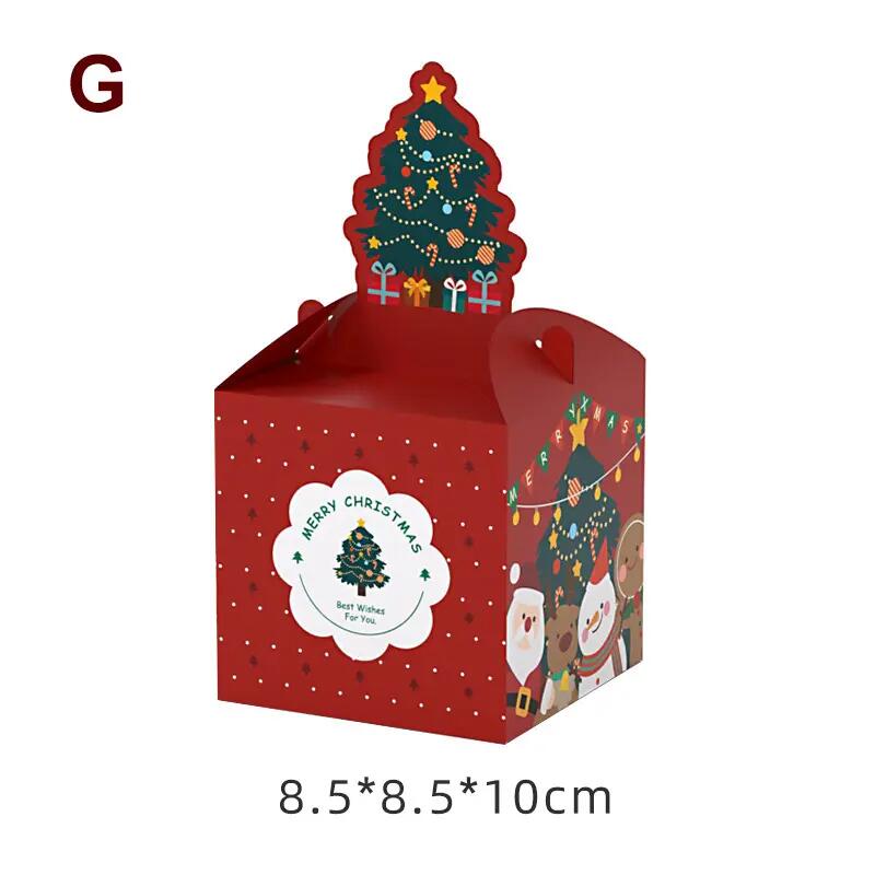 Drop Shipping Wholesale Hot Sale Santa Christmas Eve Tree Gift Paper Packaging Christmas Box For Cookie Chocolate Sweet Candy