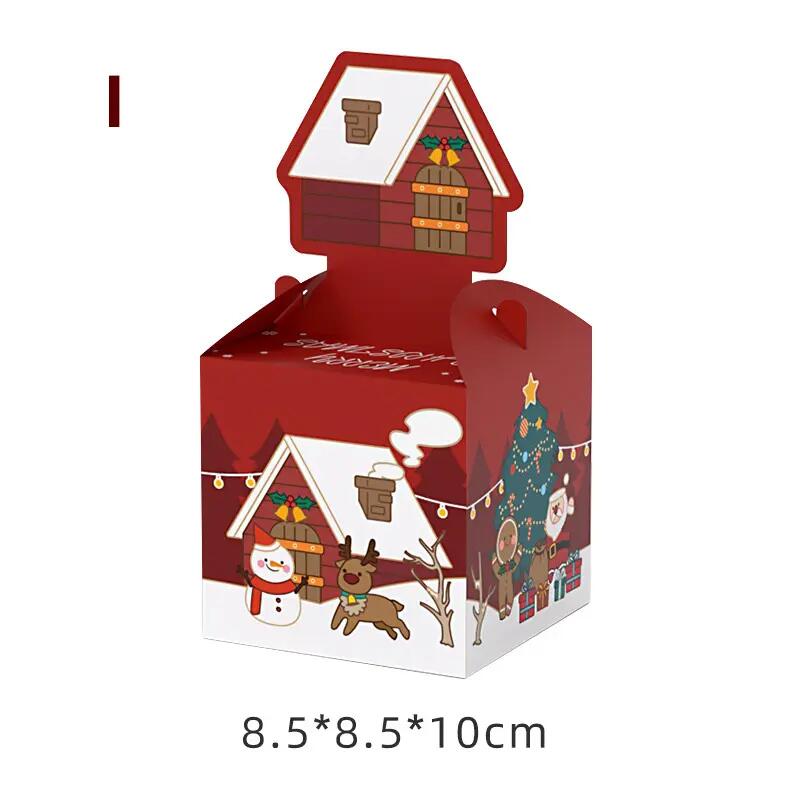 Drop Shipping Wholesale Hot Sale Santa Christmas Eve Tree Gift Paper Packaging Christmas Box For Cookie Chocolate Sweet Candy