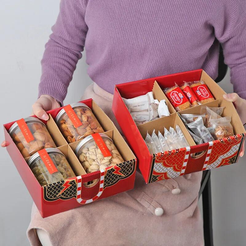 Corrugated Chocolate Packaging Box that can put Portable Fruit Nut and Empty Packaging Box Christmas Gift Box Design Customized