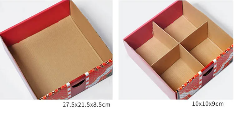 Corrugated Chocolate Packaging Box that can put Portable Fruit Nut and Empty Packaging Box Christmas Gift Box Design Customized