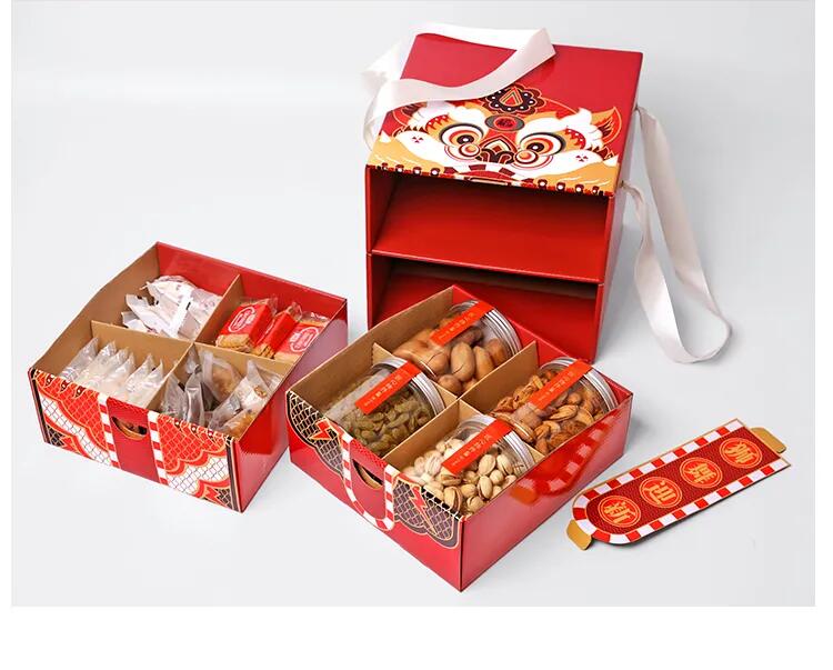 Corrugated Chocolate Packaging Box that can put Portable Fruit Nut and Empty Packaging Box Christmas Gift Box Design Customized