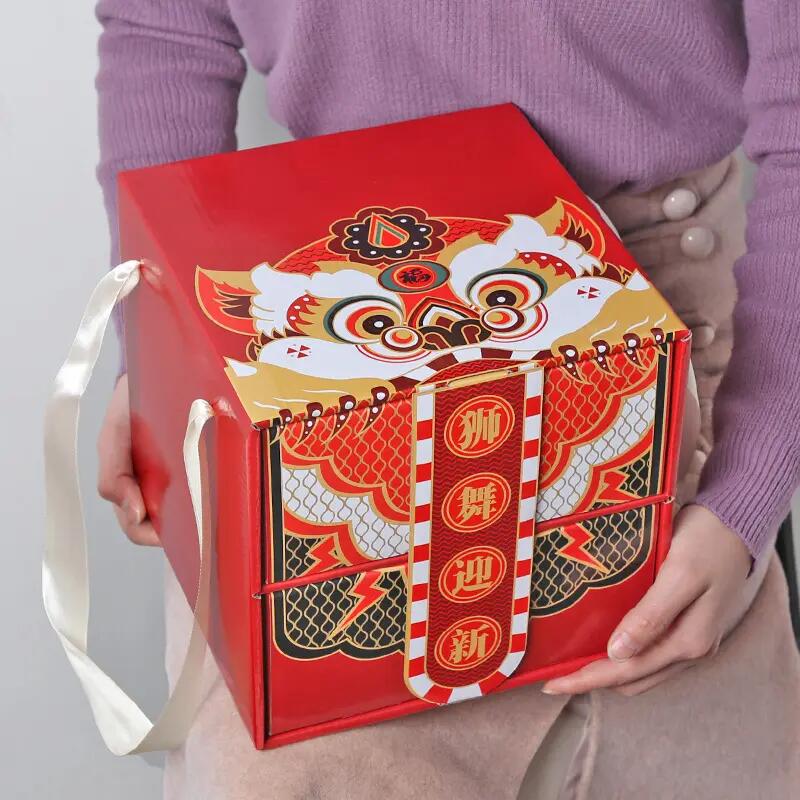 Corrugated Chocolate Packaging Box that can put Portable Fruit Nut and Empty Packaging Box Christmas Gift Box Design Customized