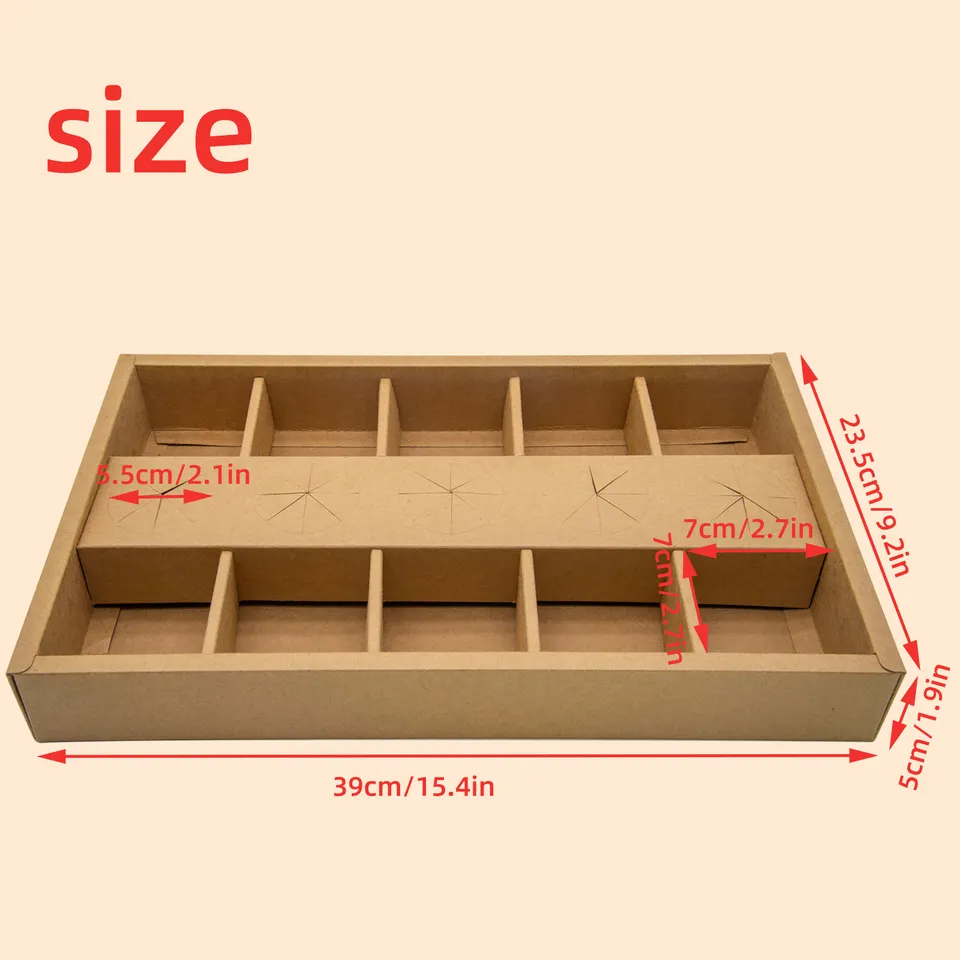 Wholesale black and white kraft paper grazing box catering packaging platter box partition for picnic party grazing box