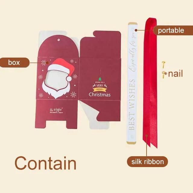 Wholesale Supplies Christmas Eve Portable Houseshape Ribbon With Window Paper Packaging Christmas Box For Chocolate Candy Cookie