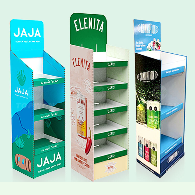 Supermarket Retail Custom Paper Corrugated Cardboard Display For Skincare