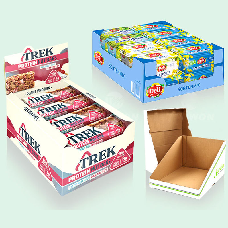 Custom Logo Shipping Counter Top Food Candy Pdq Tearaway Display Box