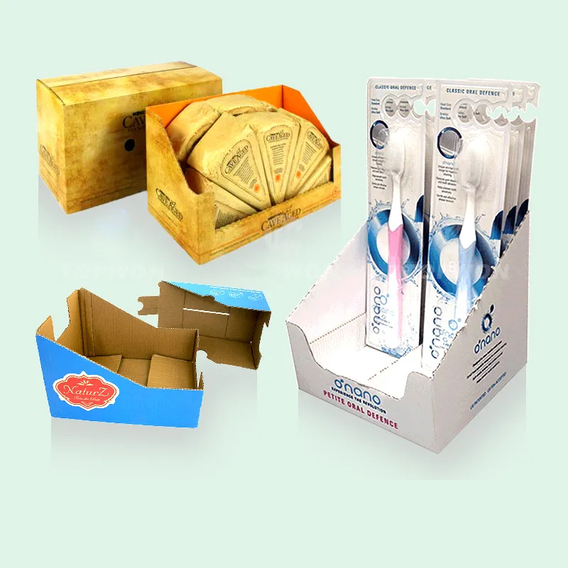 Custom Cardboard Corrugated Cosmetic Lipstick Lip Balm Display Packaging Box